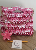 Sac Naoma (le grand ) rose, rouge et blanc
